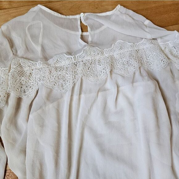 Abercrombie and Fitch white lace blouse - Picture 8 of 10